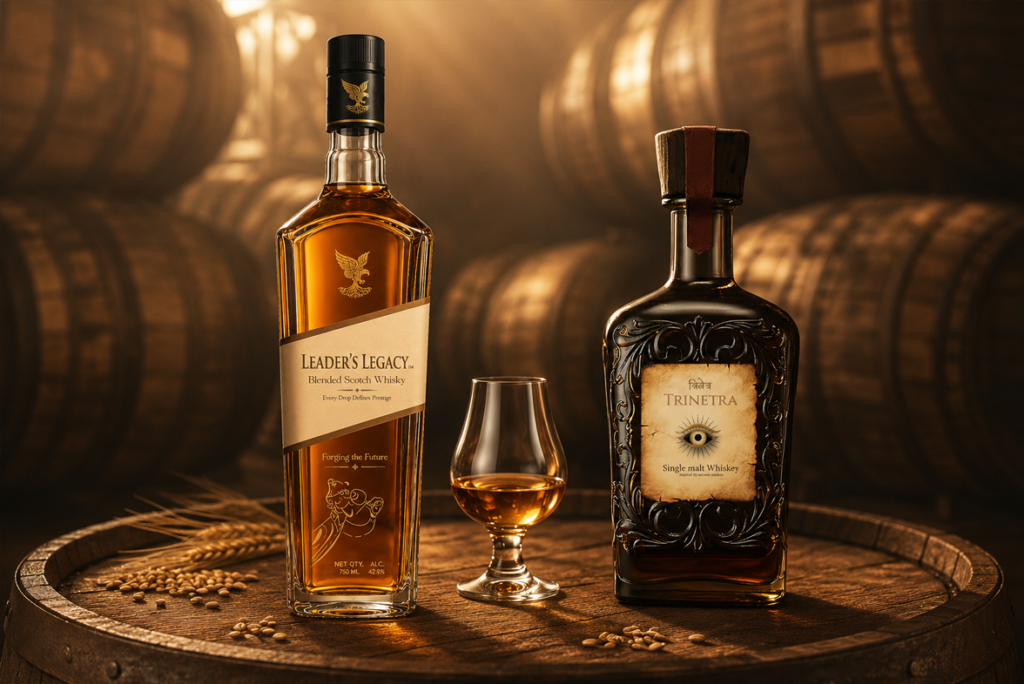 Trinetra Single Malt and Leaders Legacy Blended Scotch comparison