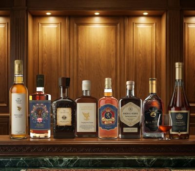 Grihy Whiskies premium collection featuring The Nation Pride Whisky and Indralok Whisky in an elegant luxury setting